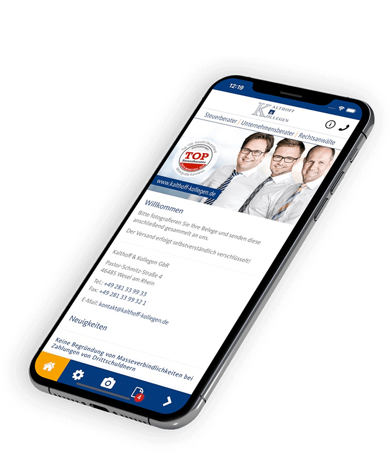 KuK:App - Die Mandanten-APP von Kalthoff & Kollegen